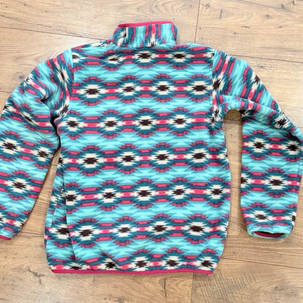 Patagonia Synchilla Snap-T Fleece Pullover Jacket Womans M Wild Desert Teal Pink - Picture 5 of 5